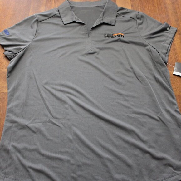 Nike Polaris ProXD Short Sleeve Gray V-neck Golf Polo Size XXL NWT - Picture 1 of 11